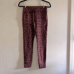 Pink leopard print jogger leggings from Aerie